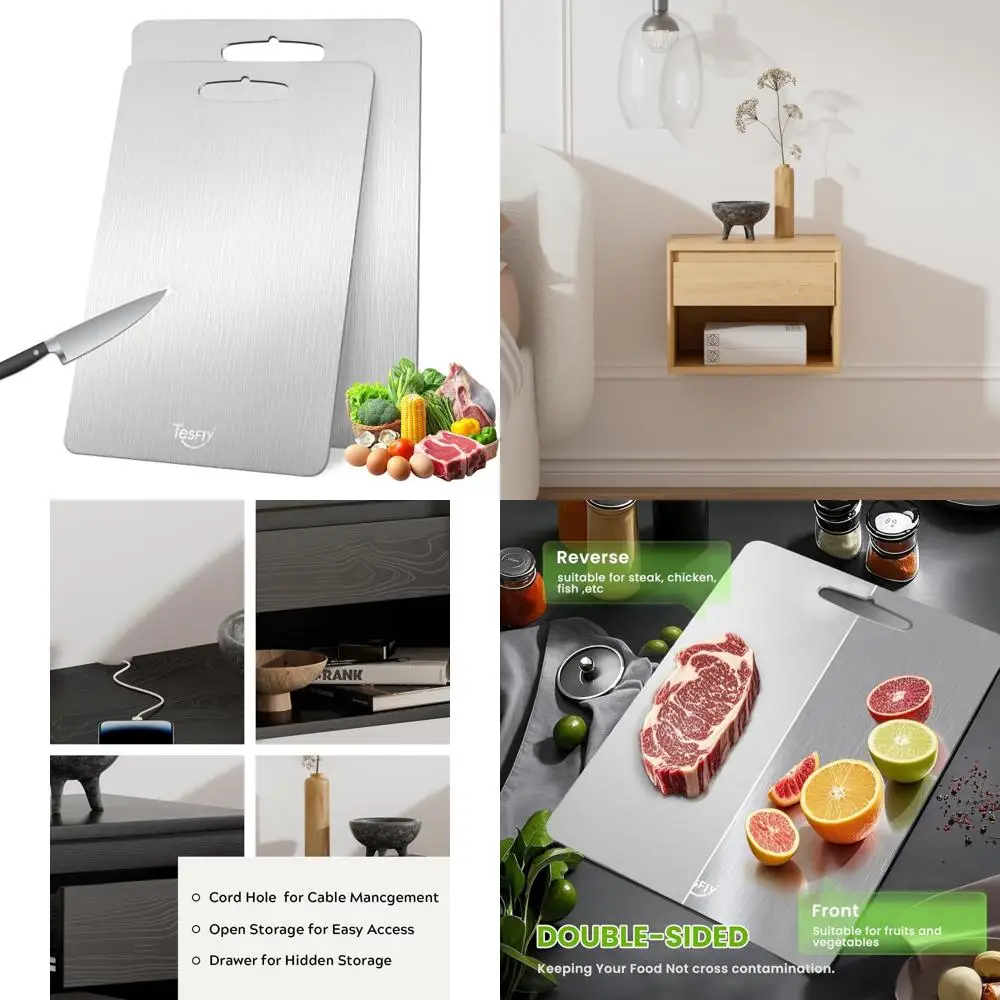 

Pure Titanium Double-Sided Cutting Boards - Durable, Easy to Clean Kitchen Cutting Surfaces for Professional Use