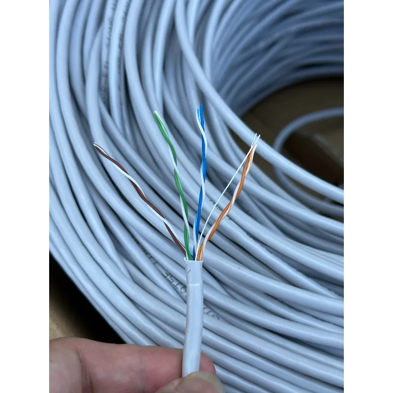 UTP 6e CAT 5e CCA Neutral, White Card, International Edition, Network Cable, Copper Clad Aluminum Poe Transmission 305m