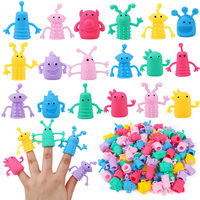 10/20Pcs Cute Monster Puppets Finger Toy Kids Birthday Party Favors Pinata Filler Christmas Gift Soft Rubber Stretchy Fidget Toy