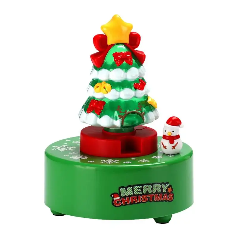 Christmas Tree Music Box Ornament Music Box With Lights Christmas Ornaments Creative Romantic Toys for Kid Children for Girl