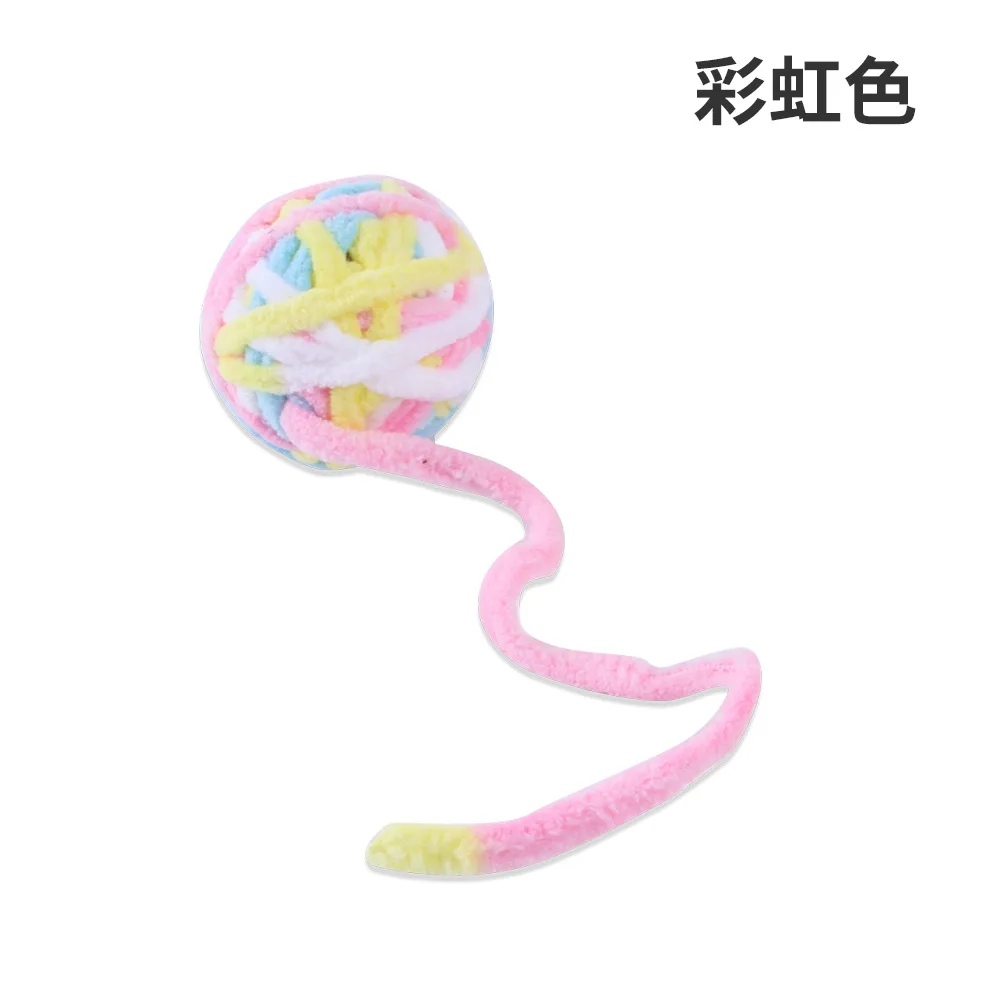 Pet Cat Toys Are Self Entertaining Chew and Tease Cats Toy Balls Colored Wool Balls Cat Supplies Fidget Toy for Pet Accessories