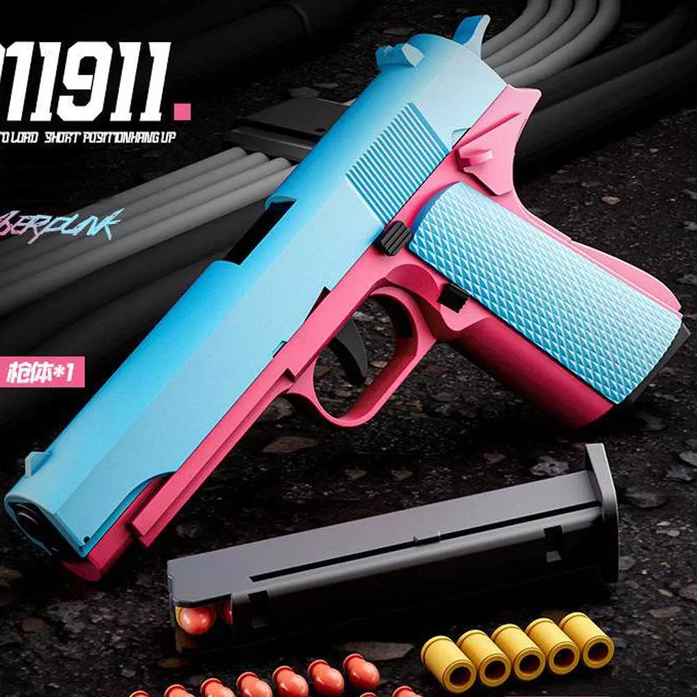 M1911 Automatic Shell Ejection Soft Bullet Colt Toy Gun Pistol for Boys Adults Outdoor Games