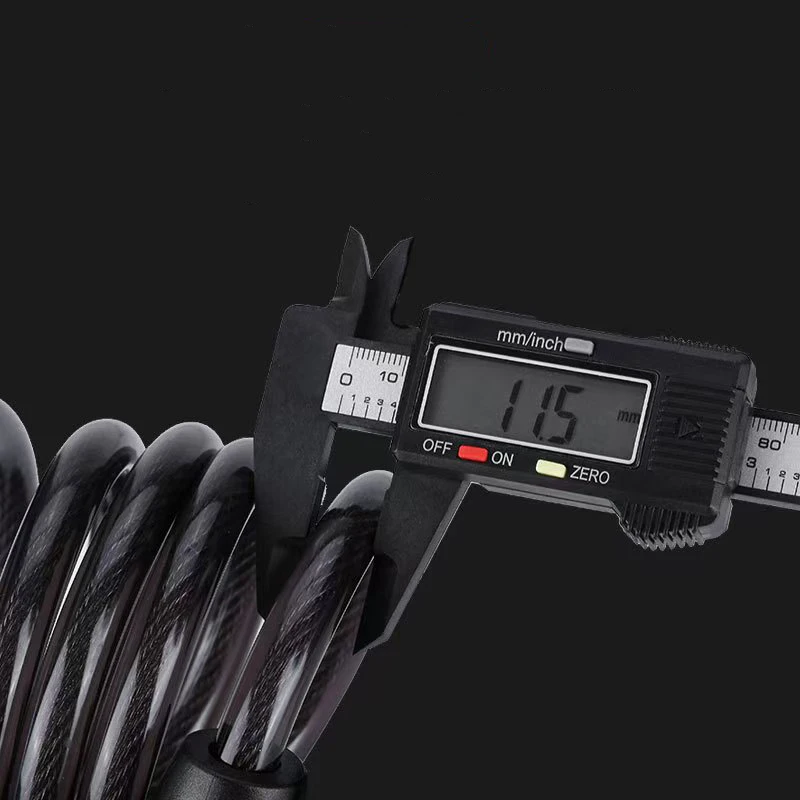 Custom Keyless Silicone Bike Security Lock Combination Chain Bicycle Cable Bikelock Premium Locks For Bicycle