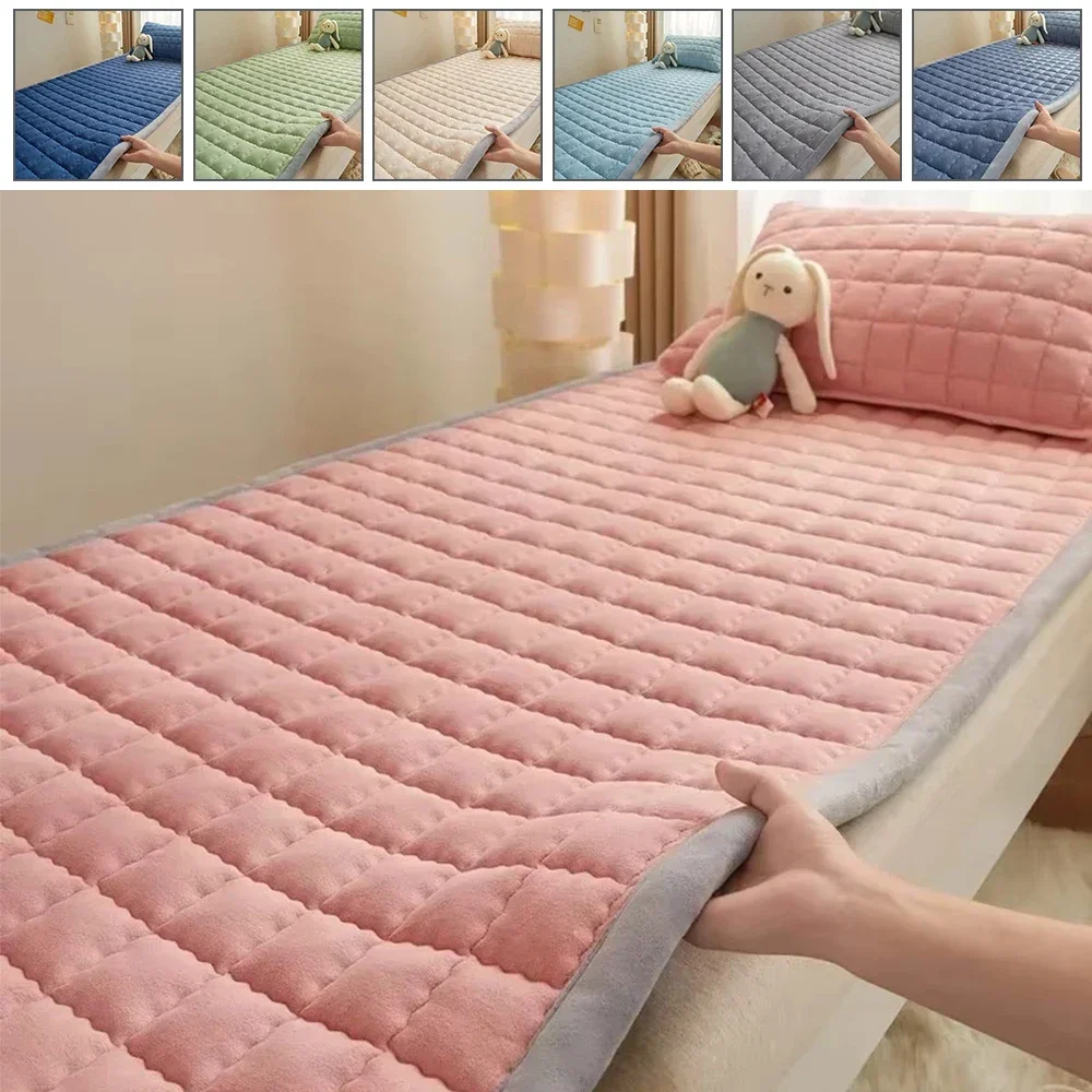 

Soft Milk Velvet Winter Warm Quen Mattress Flannel Soft Mattress Toppers Thickened Blankets Bedspread Mattress Protection Pad