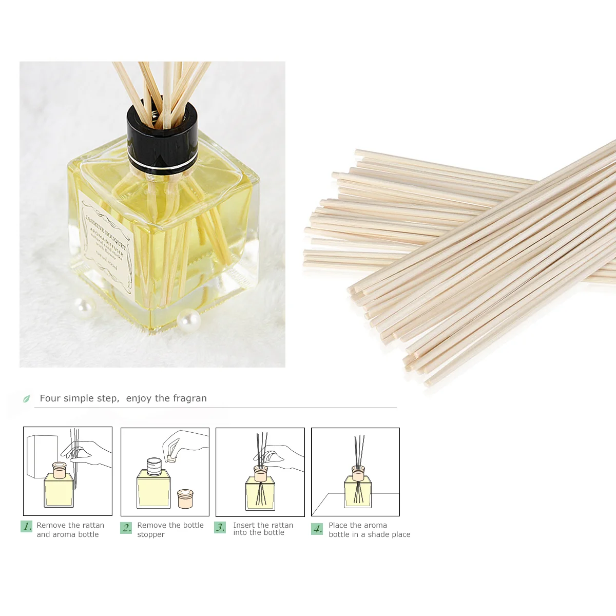 Essential Oil Diffuser Replacement Duffuser Stick Aromatherapy Machine Bamboo Rattan