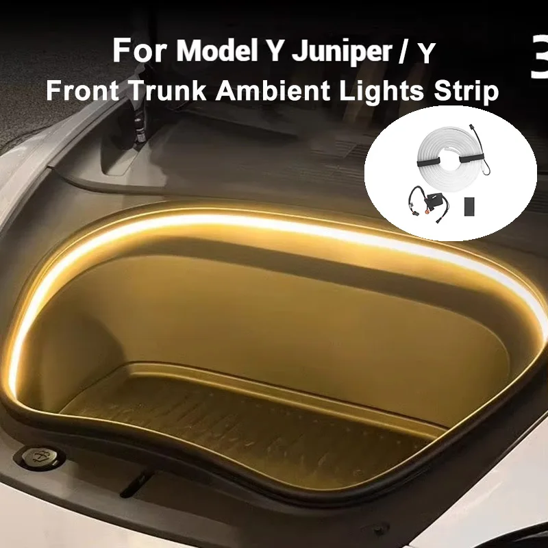 

Frunk Light Led Strip Lights for Tesla Model Y Juniper Front Trunk LED Ambient Lights Strip Model Y Interior Car Decorative Lamp