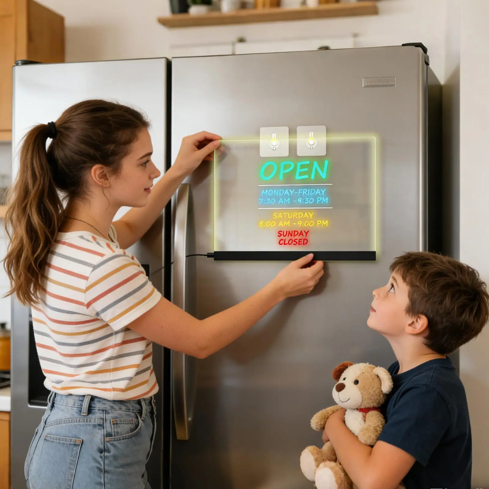 Led Drawing Board 12-Color Pen Colorful Portable Tablet Led Message Board For Kids Boy Girl School Classroom Home Study Indoor