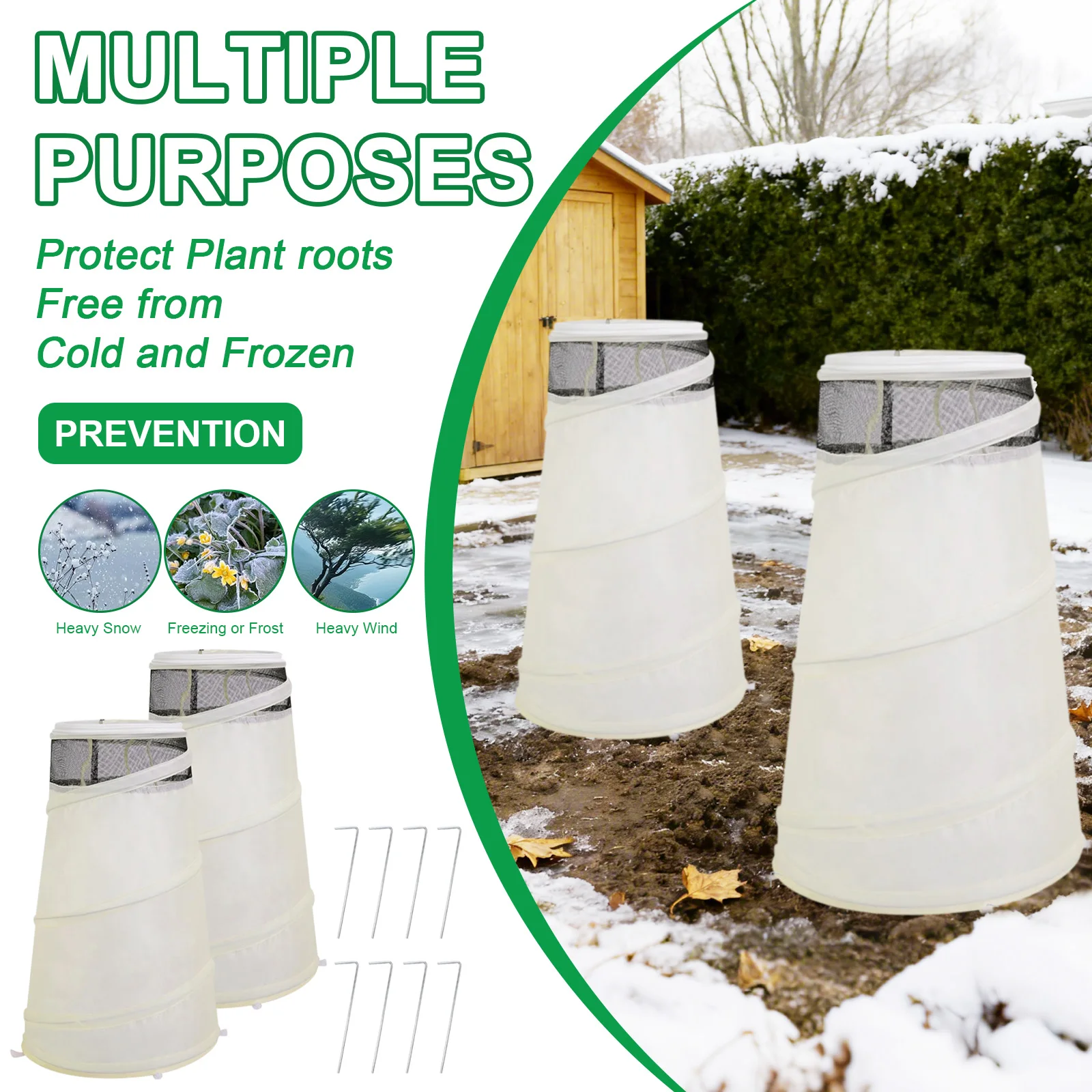 

Зимние чехлы для растений, защитный чехол для зимних воротников с розами, чехол для куста роз для защиты от мороз, ветра и еды животных