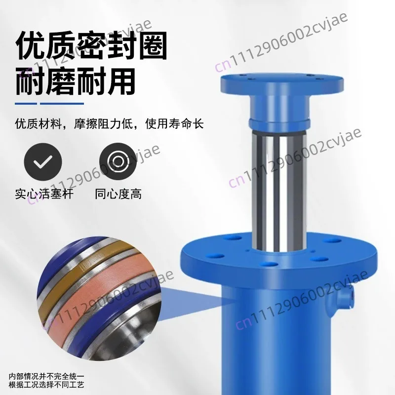 Two-way Hydraulic Cylinder Single Cylinder Heavy-duty Lifting Baler Hydraulic Top Piston Rod Electroplating Rust Prevention