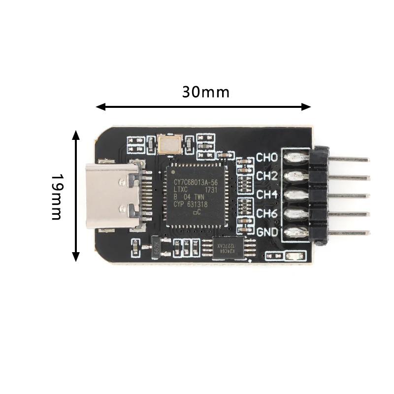 NanoDLA Logic Analyzer TYPE-C SCM ARM FPGA Debugging Protocol Analysis 24MHz SampleRate 8 Channels Open Source Sigrok PulseView