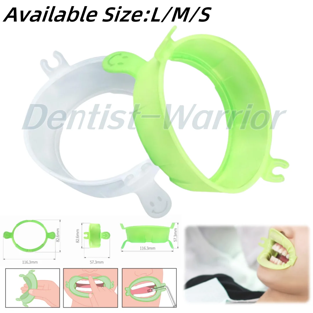 Dental Lip Cheek Retractor Mouth Opener Smile Face Saliva Tube Holder Optragate L/M/S Green/White