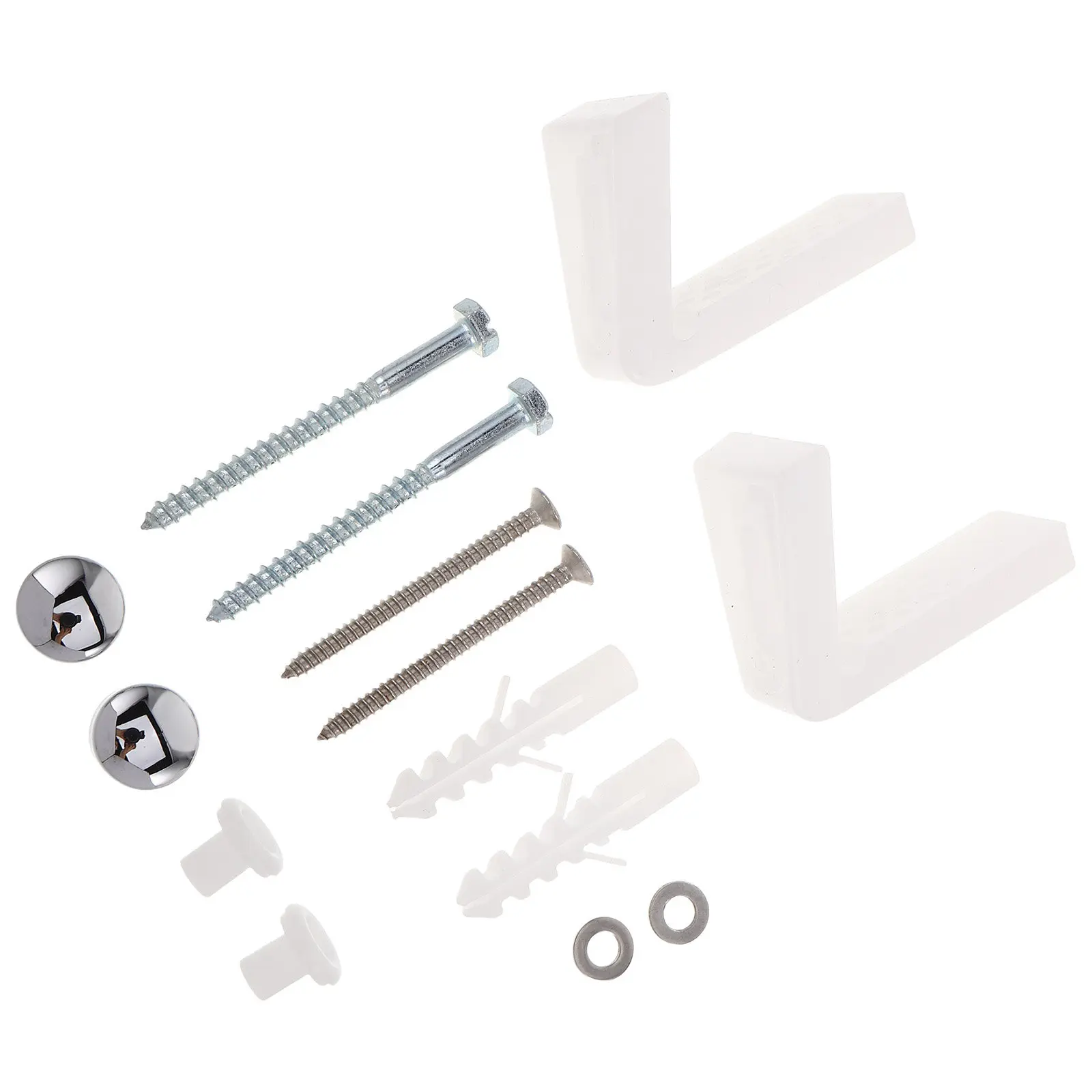 1Set Toilet Seat Bolt Screw Set L-Shaped Heavy Duty Stainless Steel Fixing Bolts for Secure Stable Bathroom Toilet Installation