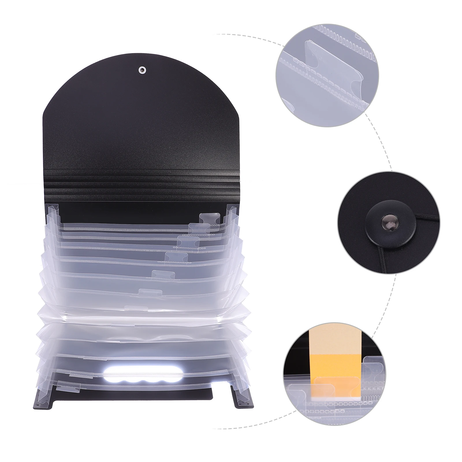 

13Layer Plastic Accordion Folder able File ganizer 13Pockets A5Size Paper Student Office Home Travel Use Storage