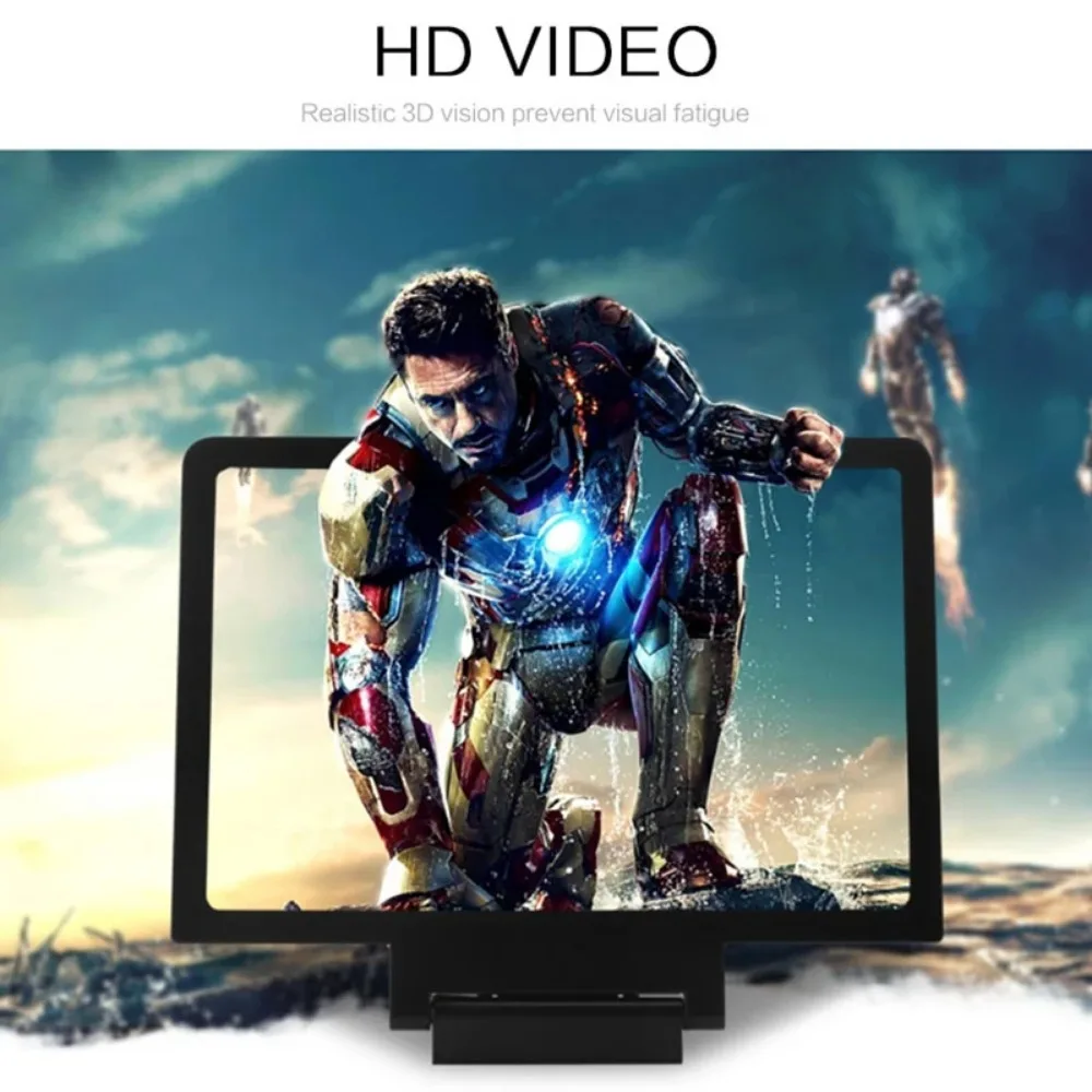 NEW 3D Screen Amplifier Mobile Phone HD Screen Video Glass Stand Magnifier For Phone Enlarged Screen Phone Stand Bracket image 3