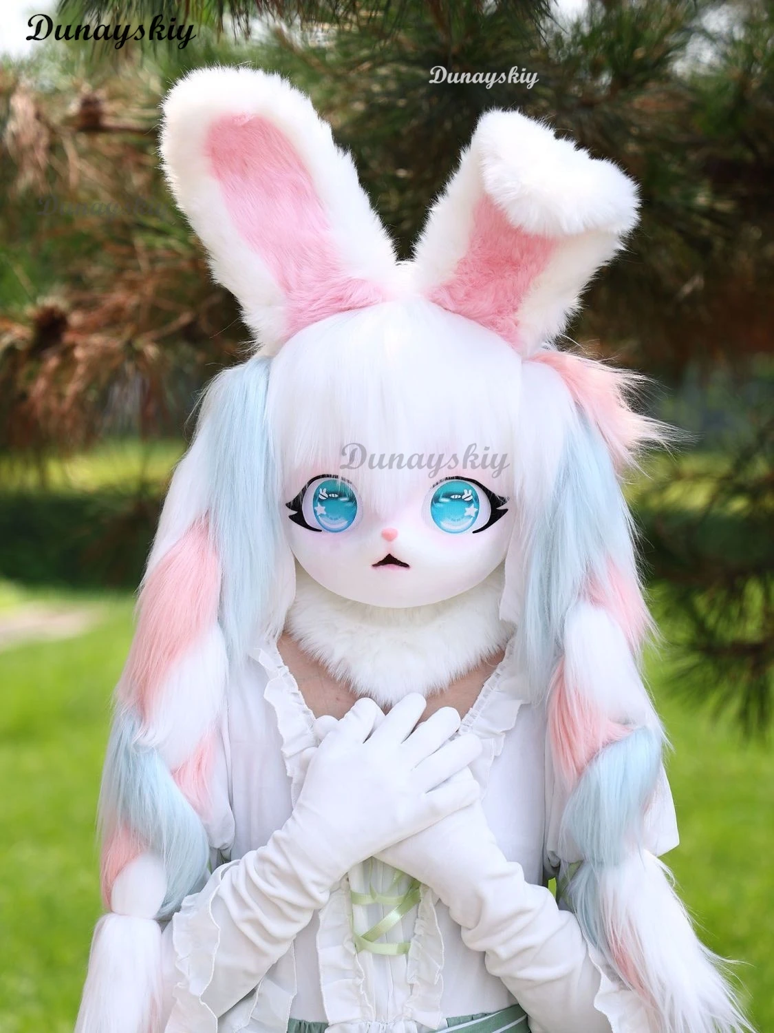 Fursuit Cosplay Headset Furry Rabbit Beast Mask Cosplay Costume Paw Cute Head Base Comiket Furry Kig Kigurumi Animal Cat Costume