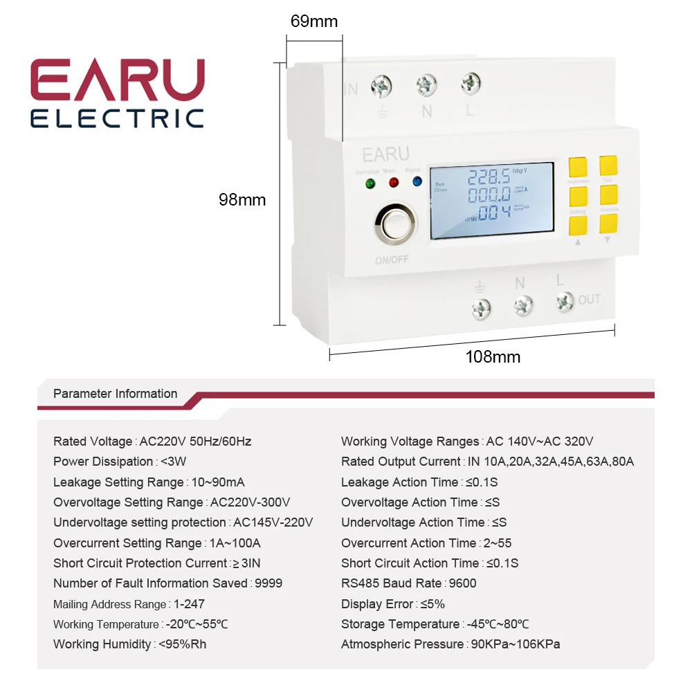 WiFi Smart Electric Energy Protector Meter timer Power Consumption Monitor kWh Meter Wattmeter Leakage Protection AC220-300V