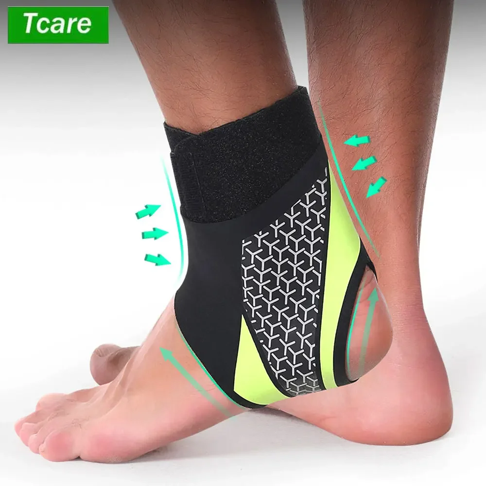 1Pc Ankle Support Compression Foot Brace, Elastic Sprain Foot Sleeve for Sports Protect, Arthritis, Plantar Fasciitis, Men Women