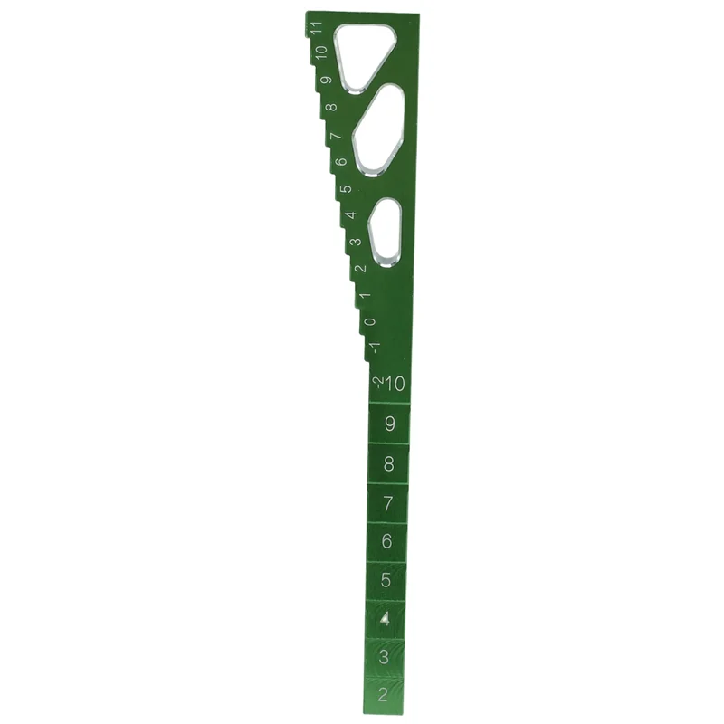 RC Model Car Metal Ride Height Droop Gauge Adjuster Ruler Measuring Tool for 1/8 1/10 1/12 RC Car,Green