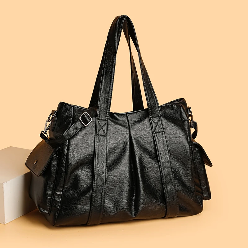 

Genuine Brand Soft Leather Top-handle Bags Female Handbags Women Shoulder Crossbody Totes Messanger Bag Large Capacity Big Sac