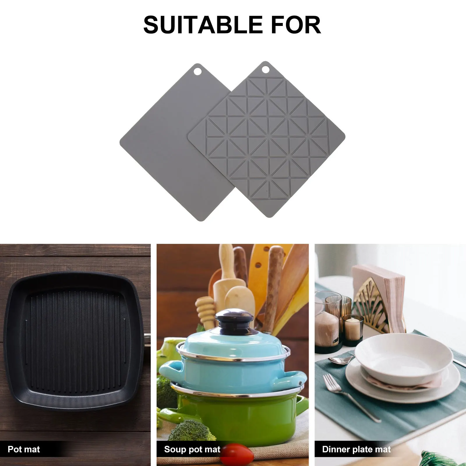 

Insulated Pot Holder Kitchen Hot Dish Mat Tabletop Countertop Pad Mats for Holders