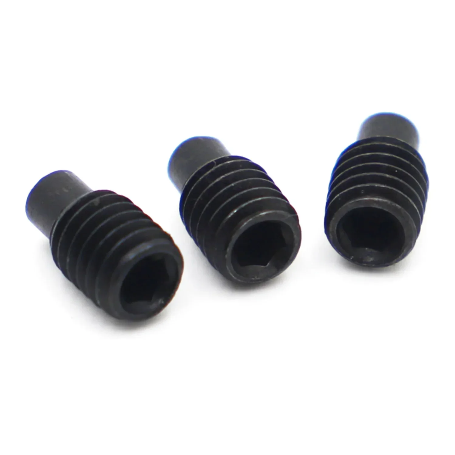Black Grade 12.9 Steel Hex Hexagon Socket Set Screw with Dog Point Grub Convex End Bolt Size M(2.5 3 4 5 6 8 10 12 16 ) DIN915