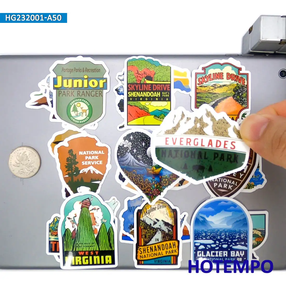 Weltreise-Aufkleber-Set, Klettern, Camping, Wandern, Outdoor-Abenteuer, für Laptop, Auto, Telefon, Motorrad, lustiges Aufkleberpaket, 50 Stück – Detail 34