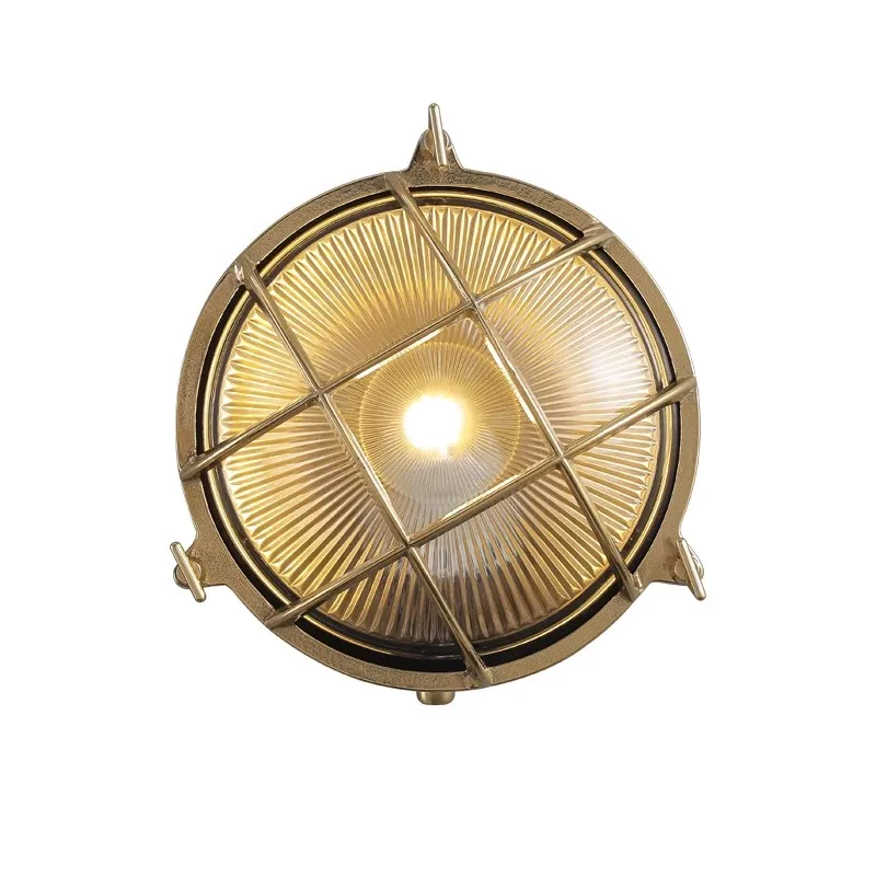 Nautical Vintage Wall Light Brass Street Light Decorative Light Emitting Diode with Oval Baffle Bulk Purchase Option