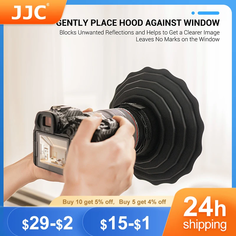 

JJC 73-88MM Anti-glass Ultimate Camera Lens Hood Take Reflection-Free Photos Video Silicone Camera Lens Hood For Canon Camera