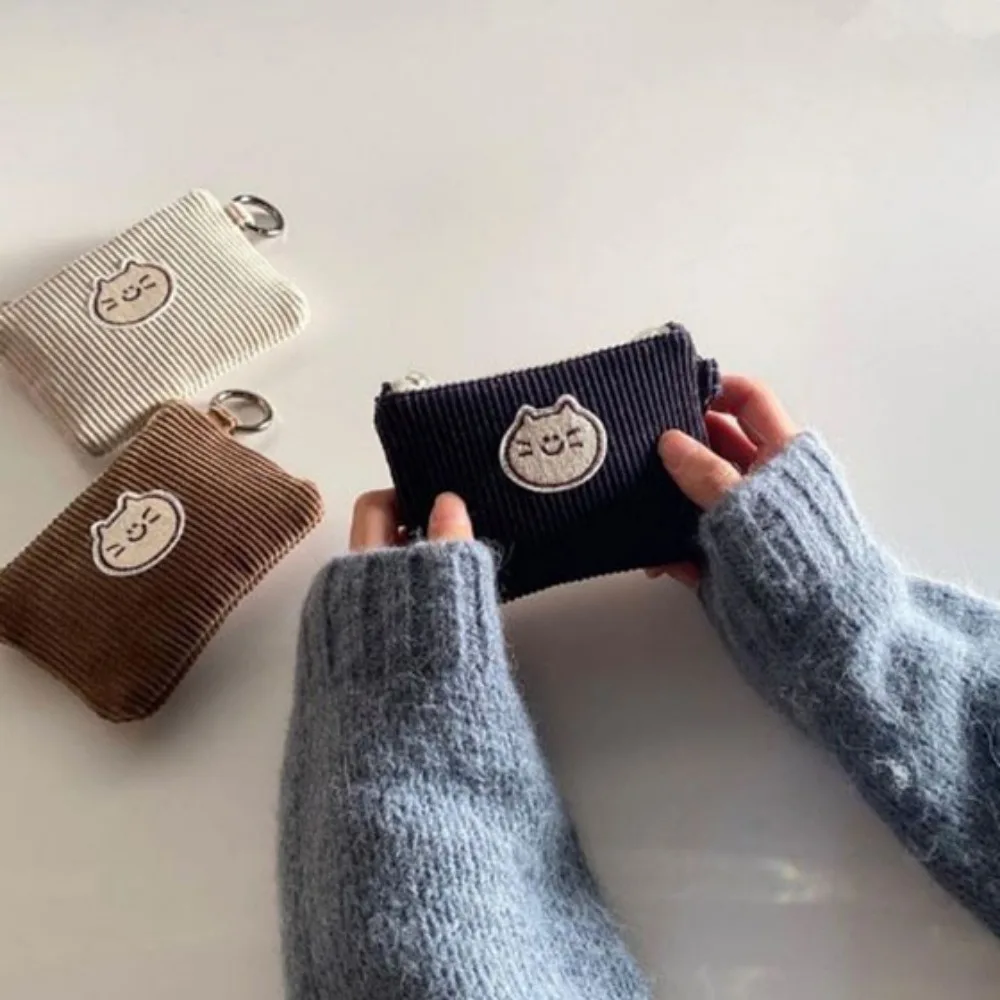 

Многофункциональный модный вельветовый Кошелек для монет, мини-кошелек для макияжа для путешествий, модный вафельный кошелек на молнии