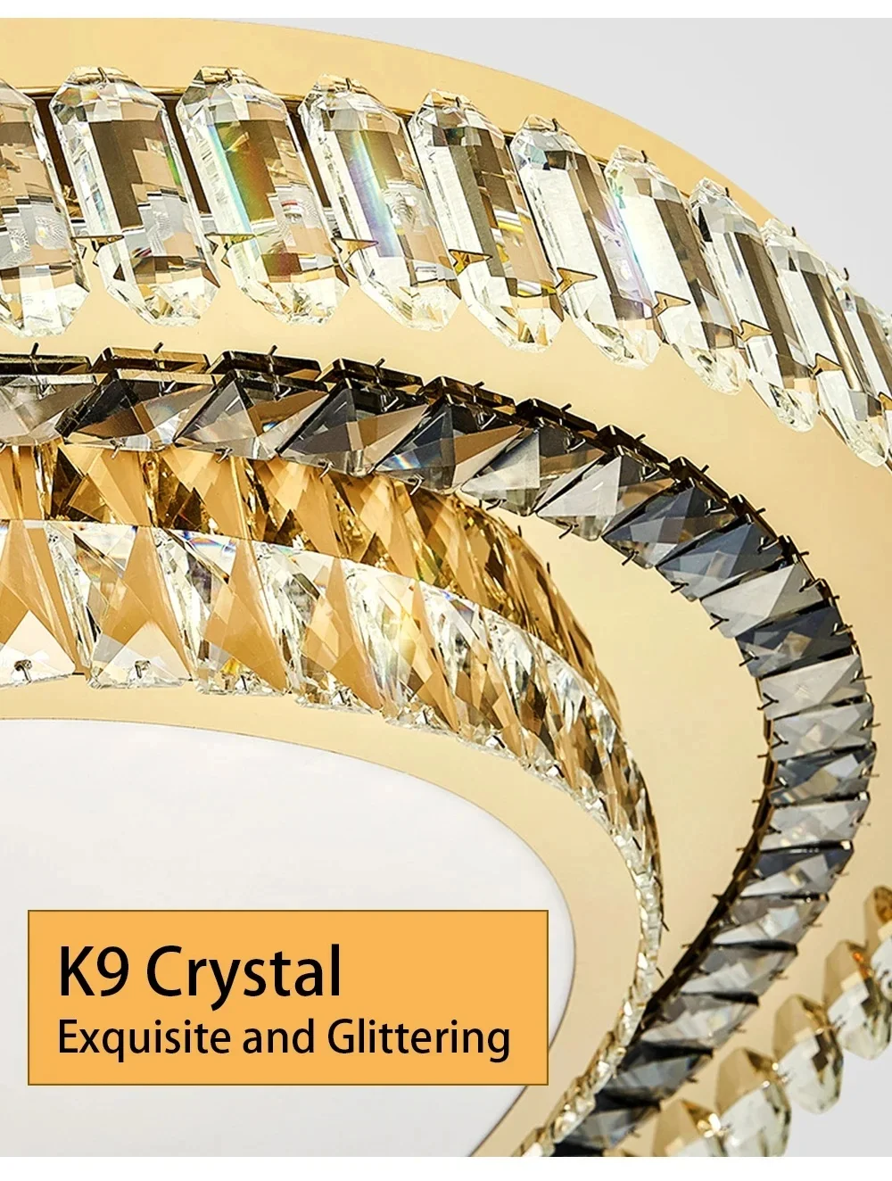 

Modern Crystal Ceiling Light European Led Light Fixtures Bedroom Living Room Light Fixtures Home Decoration Circular Square