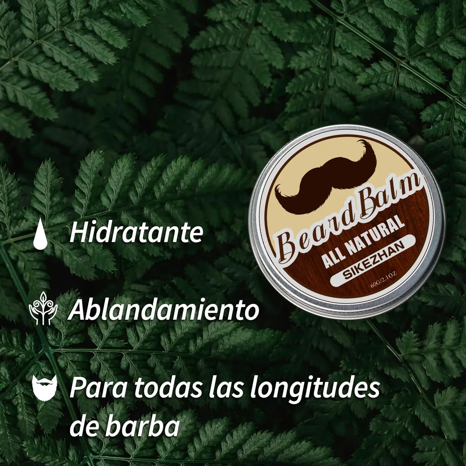 بلسم مغذي لللحية للرجال الطبيعي للتحكم في الزيوت وترطيب عميق واستعادة تليين وتحسين تساقط الشعر وبلسم نمو اللحية