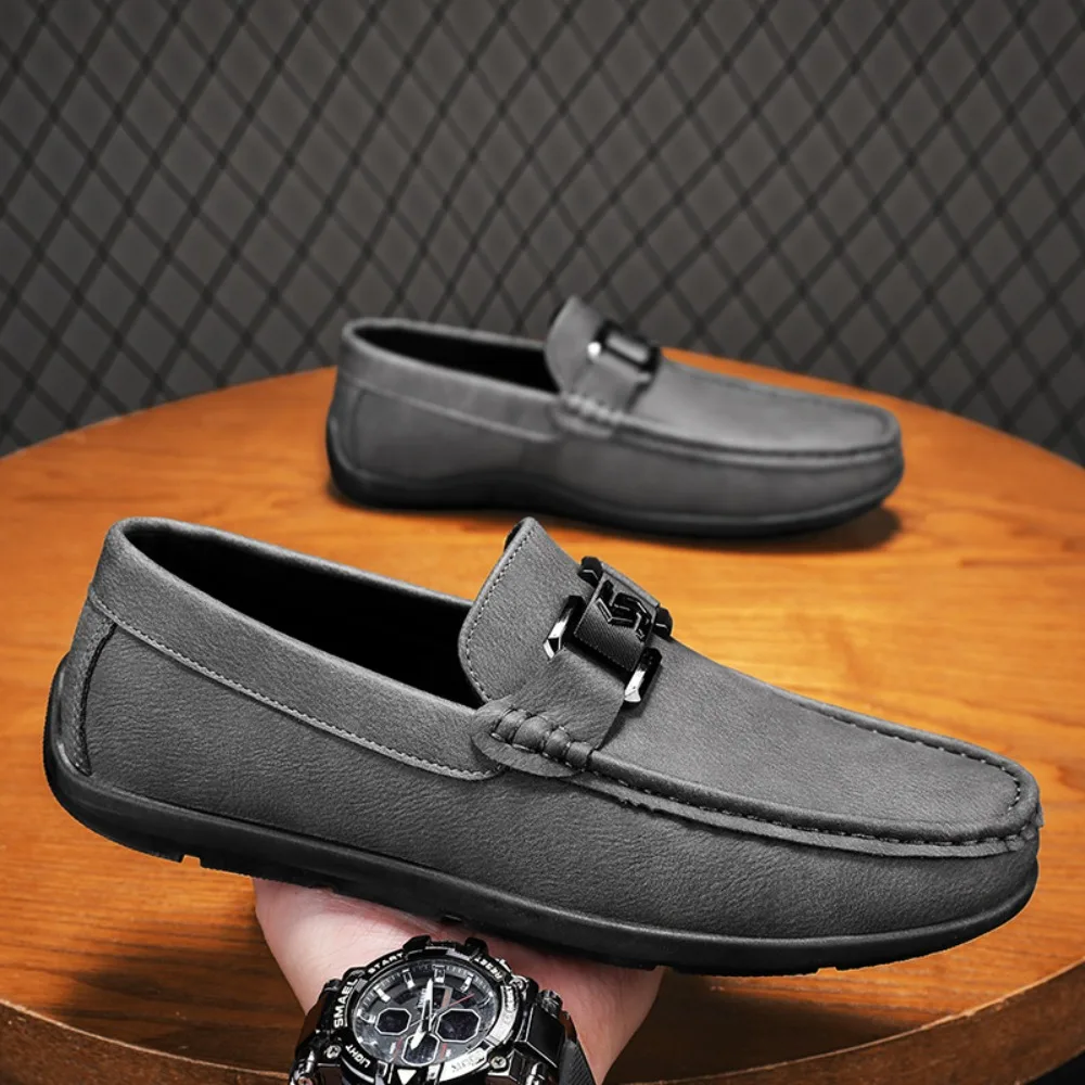 New Fashionable All-Match English Style One-Step Boots Casual Shoes Men's Shoes