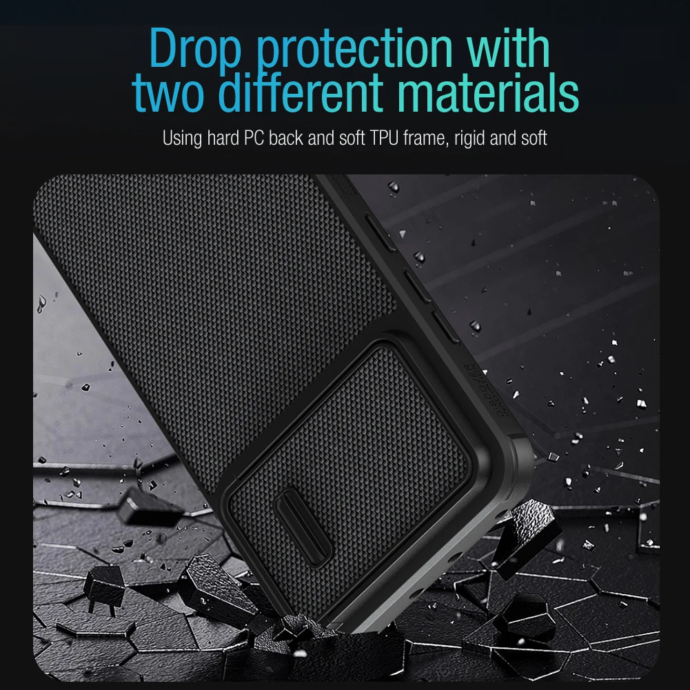 For Xiaomi 13 Case NILLKIN Textured Spring Sliding Cover For Xiaomi 13 Pro Nylon Fiber Slide Camera Cover For Xiaomi 13 /13 Pro