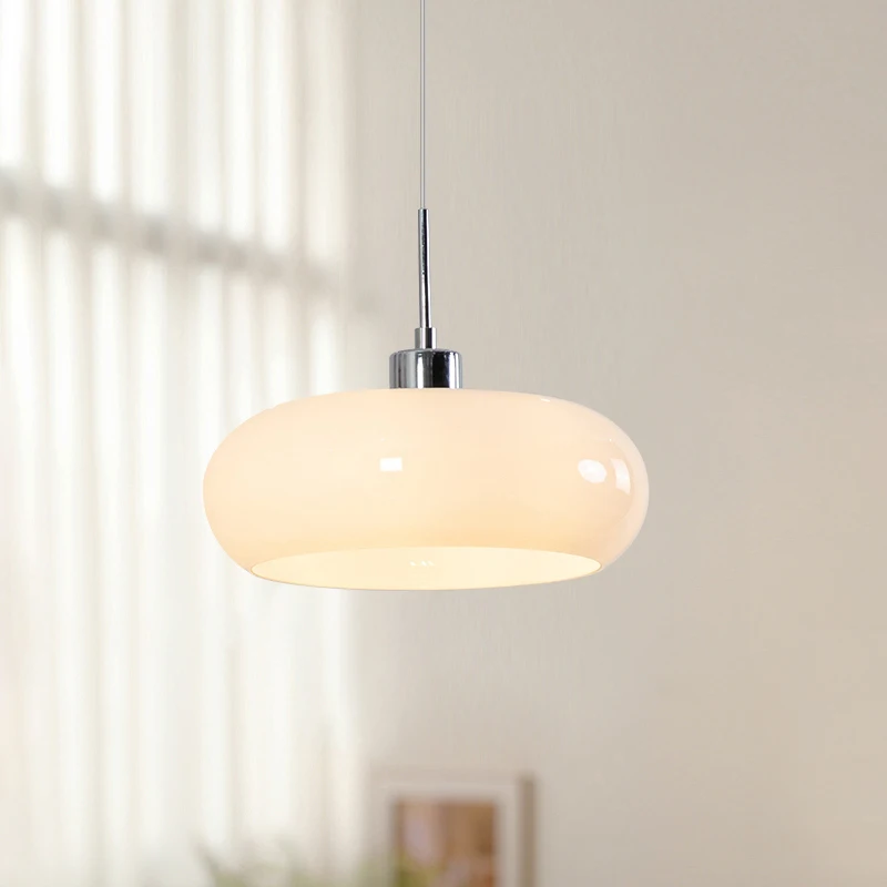 

Bauhaus Pendant Light Retro Dining Room Hanging Light Cream Custard Tart Light Medieval Home Decor E27 Indoor Lighting Fixtures