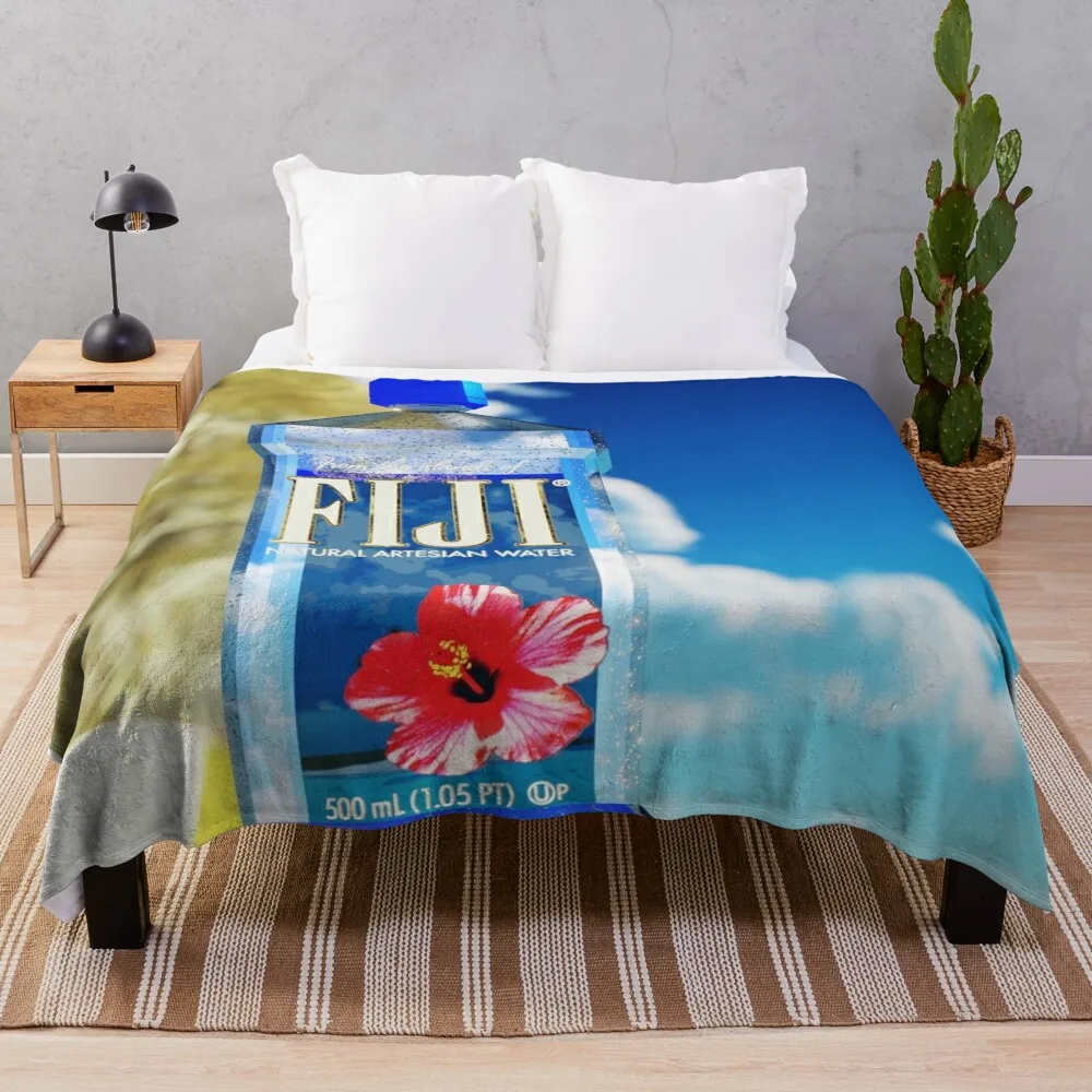 

Fiji Water in a Tropical Beach Throw Blanket Cute Plaid Extra Large Throw Furrys Blankets Sofas Of Decoration Blankets