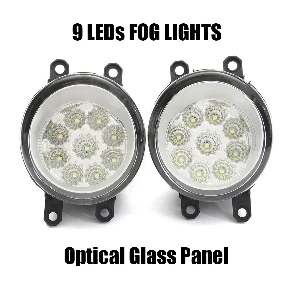 Upgrade Led Fog Lights PTF for Toyota Hiace H300 300 Commuter 2019 2020 2021 2022 Car DRL Daytime Running Light 9-LED Fog Lamp