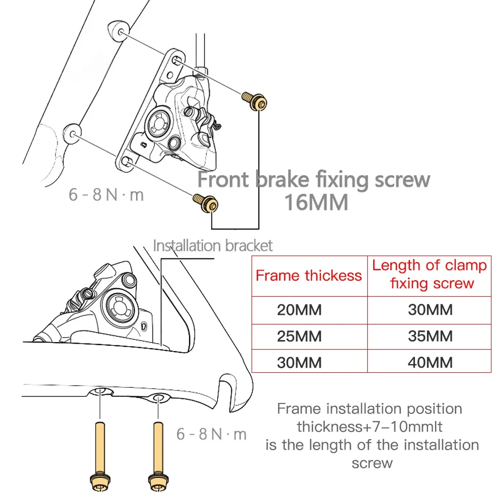 Ultraleichte Rennrad-Scheibenbremsenhalterung, 160 mm Konverter für kompatible Shimano R8170 105 DA SRAM, rote Vorder- und Hinterradbremse – Detail 2