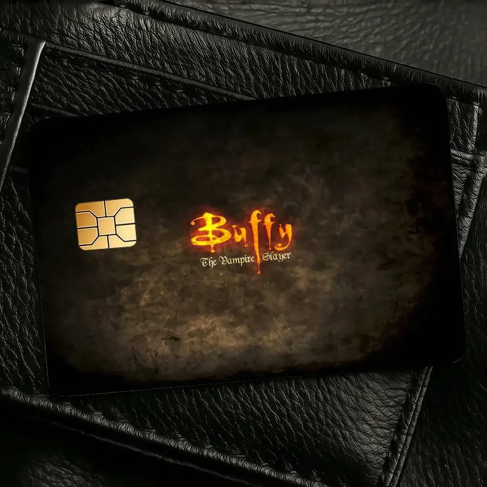 Buffy The V-Vampire S-Slayer Credit Skin Cover Card Stickers 4PCS Film Bus Pass Front Decoration Bank Debit Waterproof