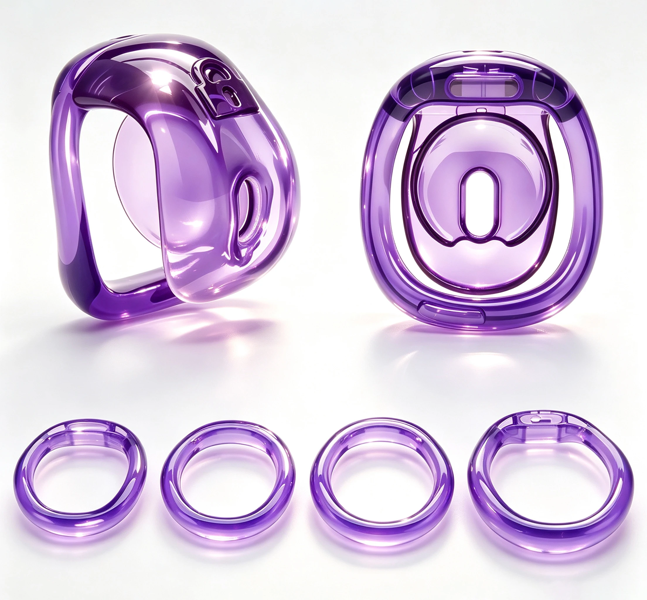Plastic Micro Femboy Male Chastity Device Cock Cage Penis Ring Adult Sex Toys for Men Pussy CB Lockable Cock Cage With Mini Lock - view 2