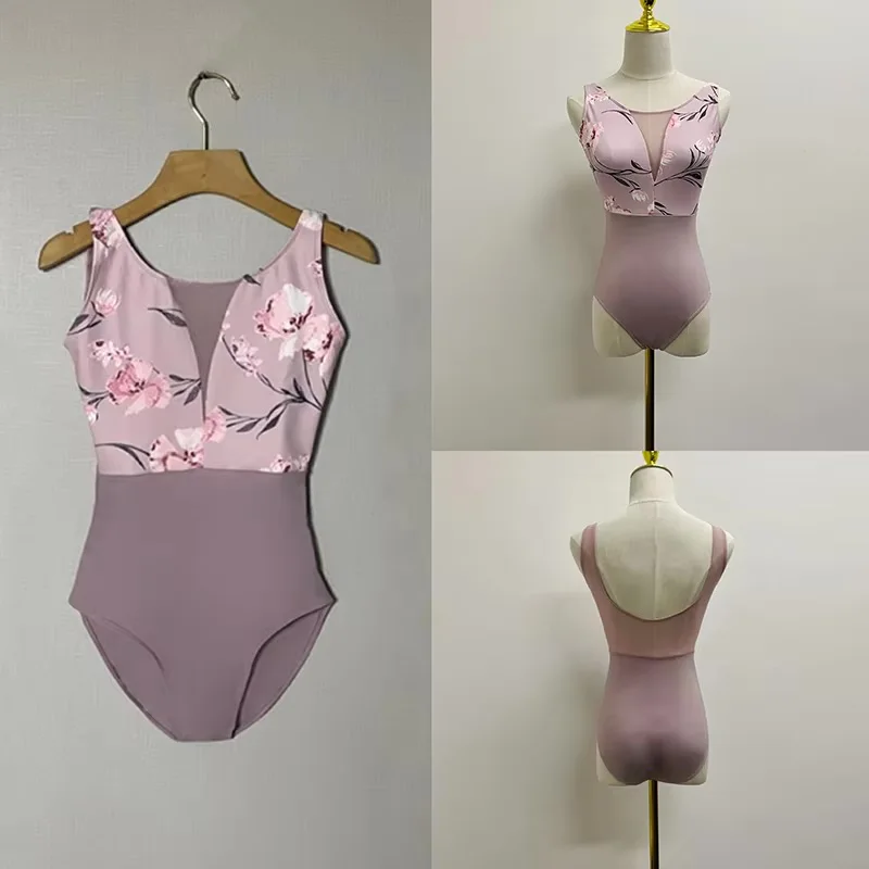 Daily Practice Ballet Dance Leotard Women Advanced Printing Gymnastics Dancing Clothes Adult Professional Ballet Leotard
