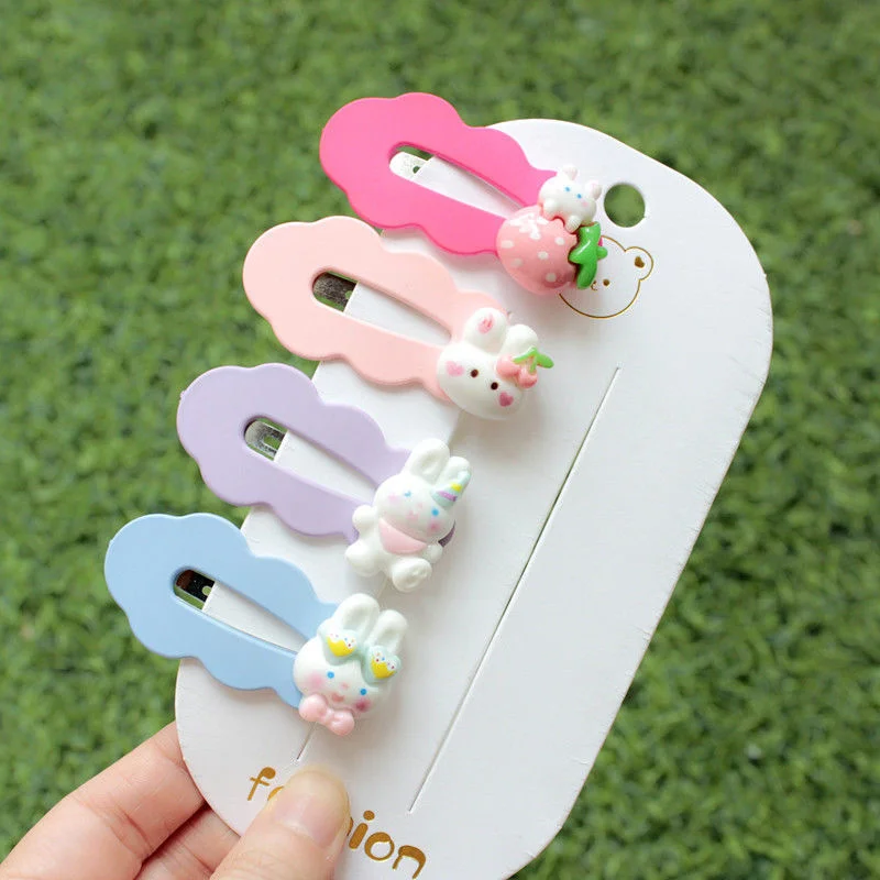 Beverage small hairpin cute ins sweet girl heart student cute cartoon fringe clip hairpin children girl