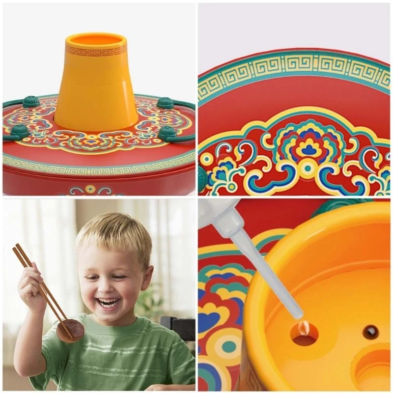 Kitchen Appliances Hotpot Toy Set for Pretend Playing Battery Powered 15UB