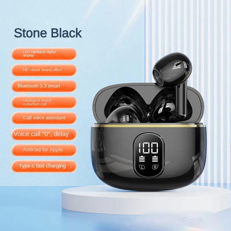 Bluetooth Earphones Wireless earplugs HiFi Music Earphones Game Headphones With Microphone Suitable for iPhone, Xiaomi, Huawei