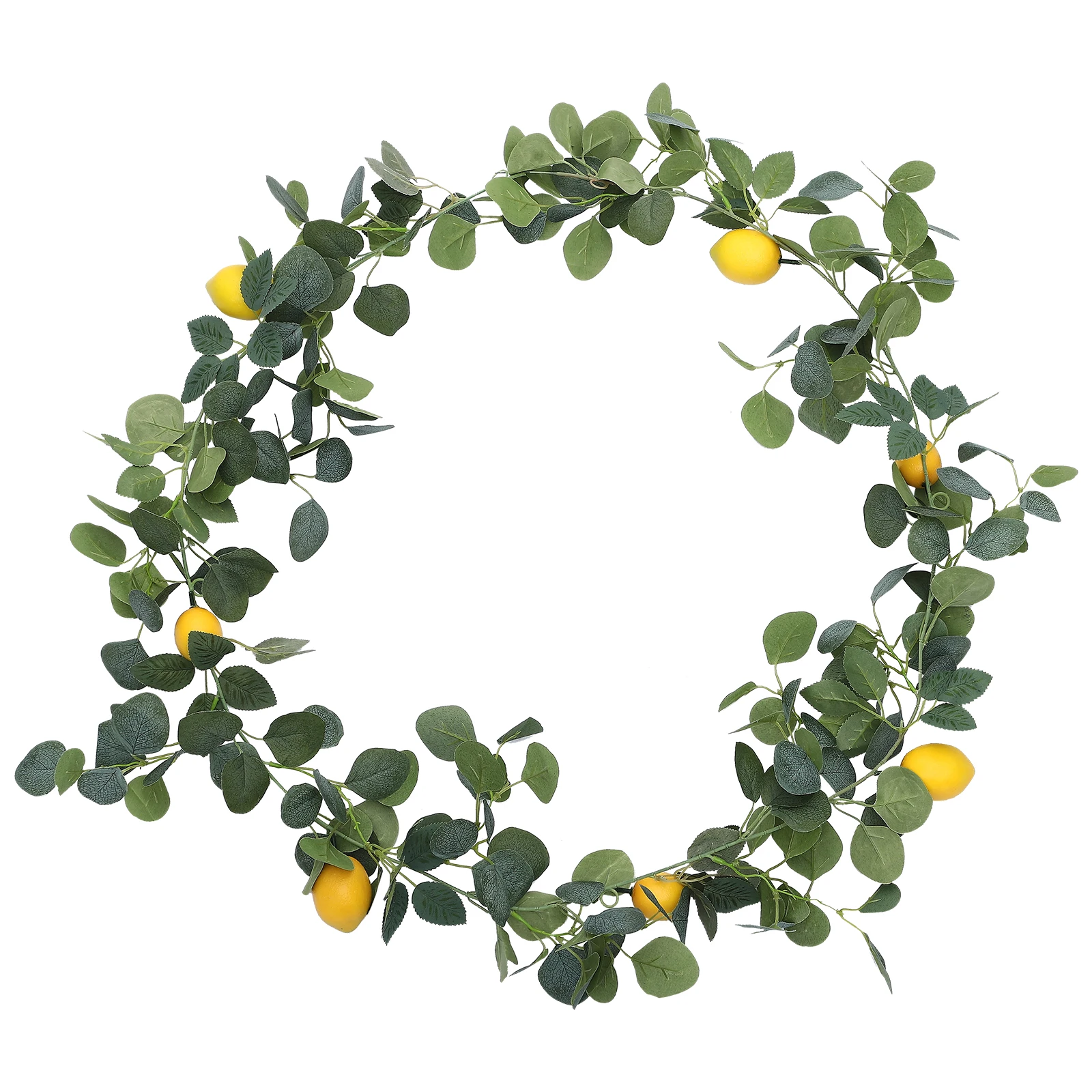 

Artificial Lemon Flower Green Vine Wreath Multicolor Silk Cloth Simulation Leaves Garland Home Festival Decoration Supplies