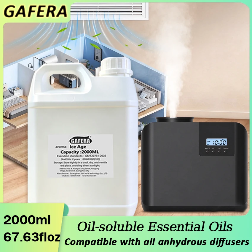 GAFERA Hotel Lobby Fragrance, suitable for fragrance mist machines, reed diffusers,All season Zen tea, Blue Wind Chime, 2000ml