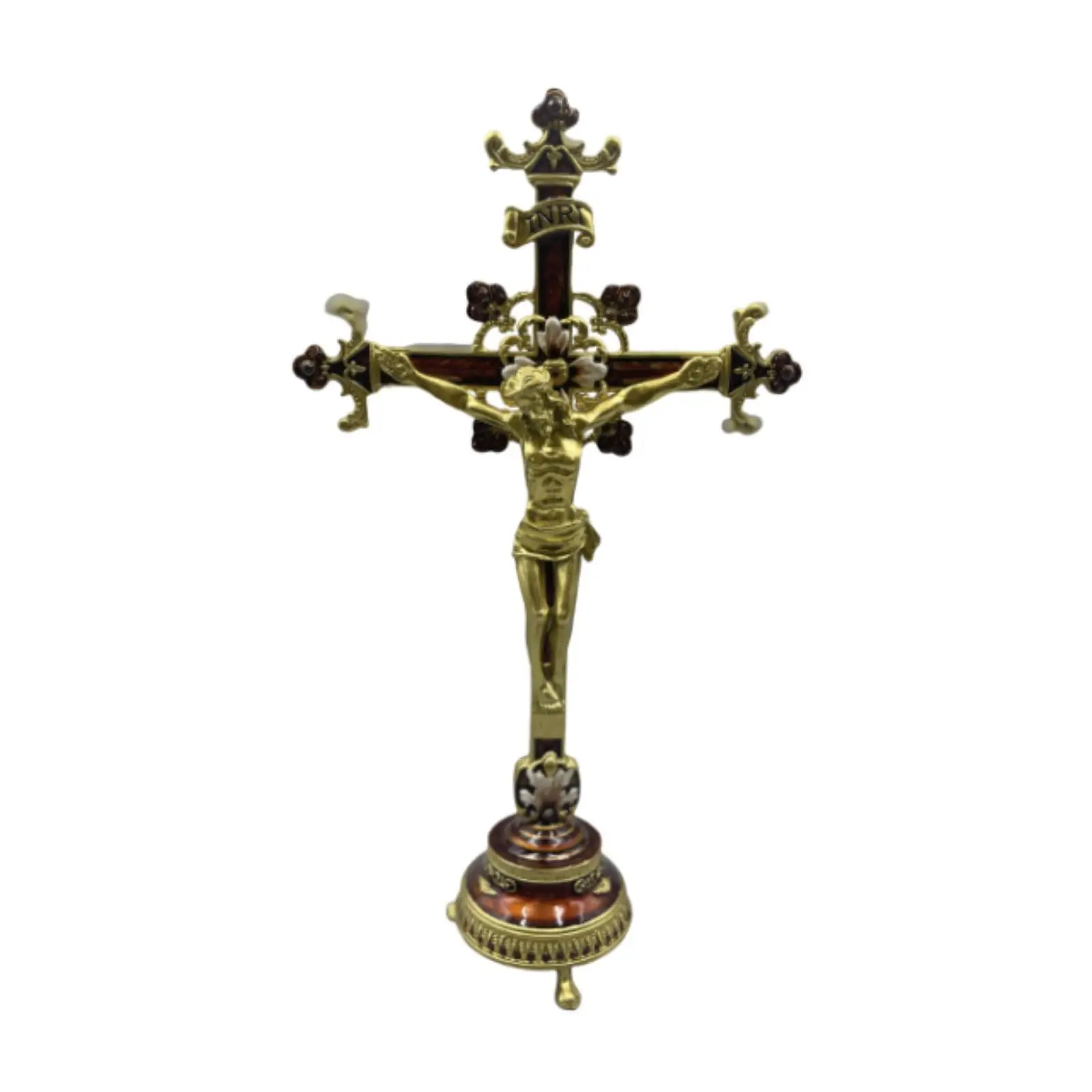 

Religious Crucifix Decor, Praying Sculpture ,Religious Figurine Christian Prayer Ornament for Yard, Church