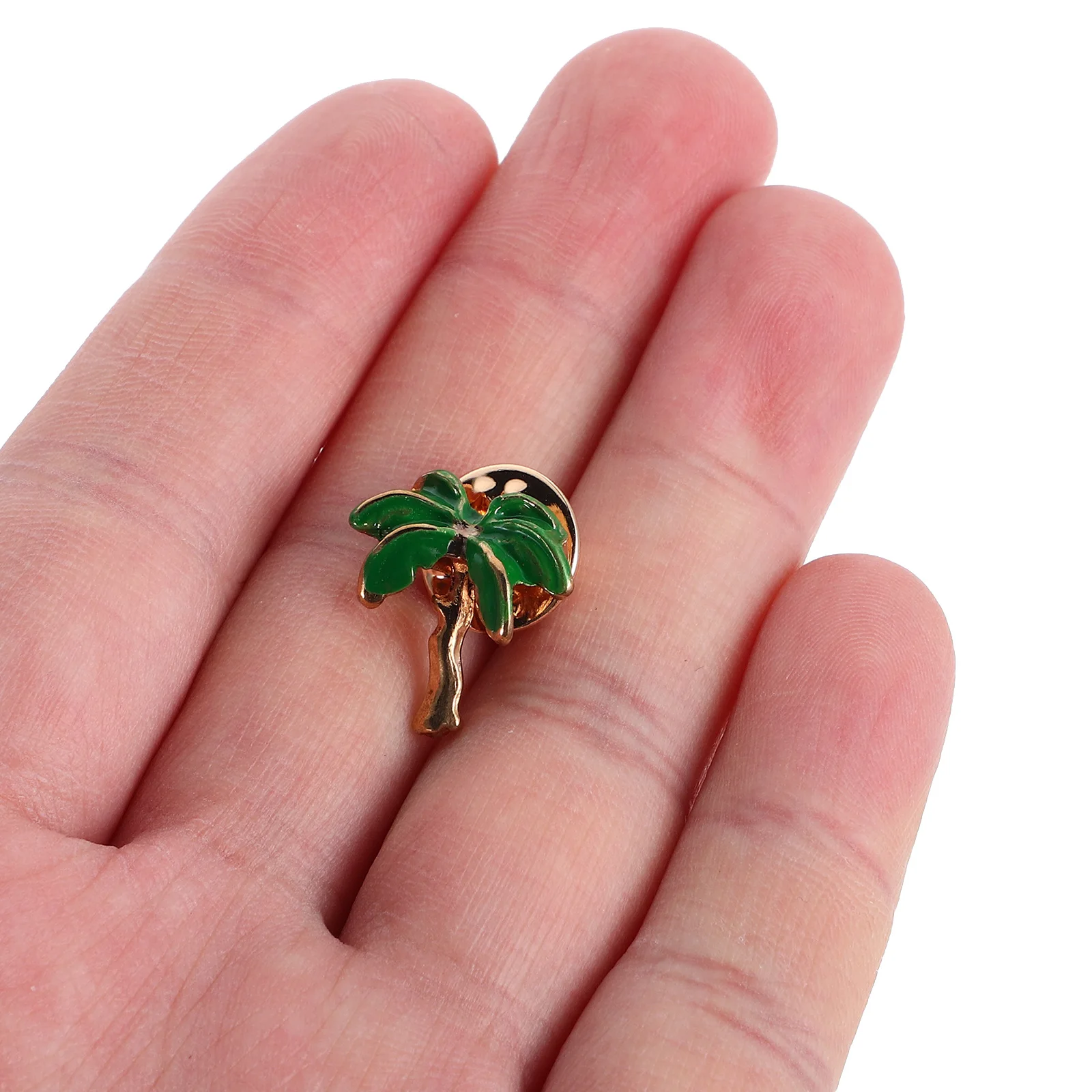 

4pcs Cute Coconut Tree Accessories Vintage Brooch Cardigan Hat Scarf Pin Badge Alloy Breastpin Tropical Decorations Kids