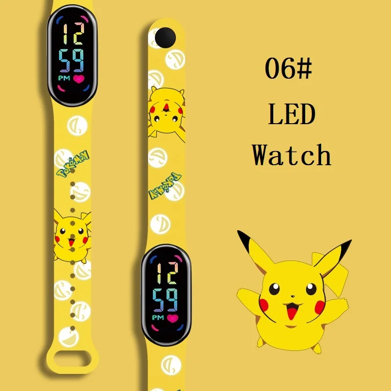 

Pikachu Children Watches Girls Waterproof Sport Touch Screen Watch for Women Waterproof Digital Clock Bracelet Gifts