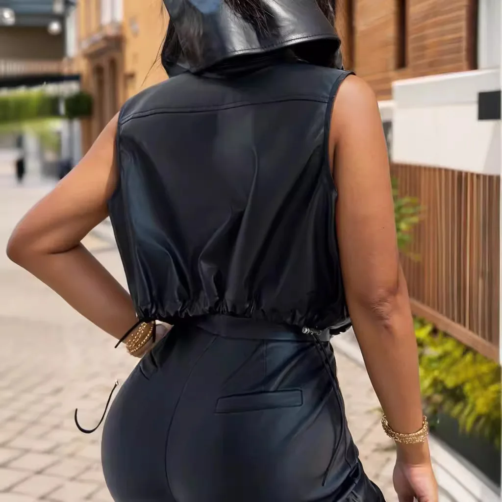 

Vests Waistcoats Thin Womens Vest V Neck Fall Tweed Belted Stylish Classical Sophisticated Temperament Tailored Formal All-Match