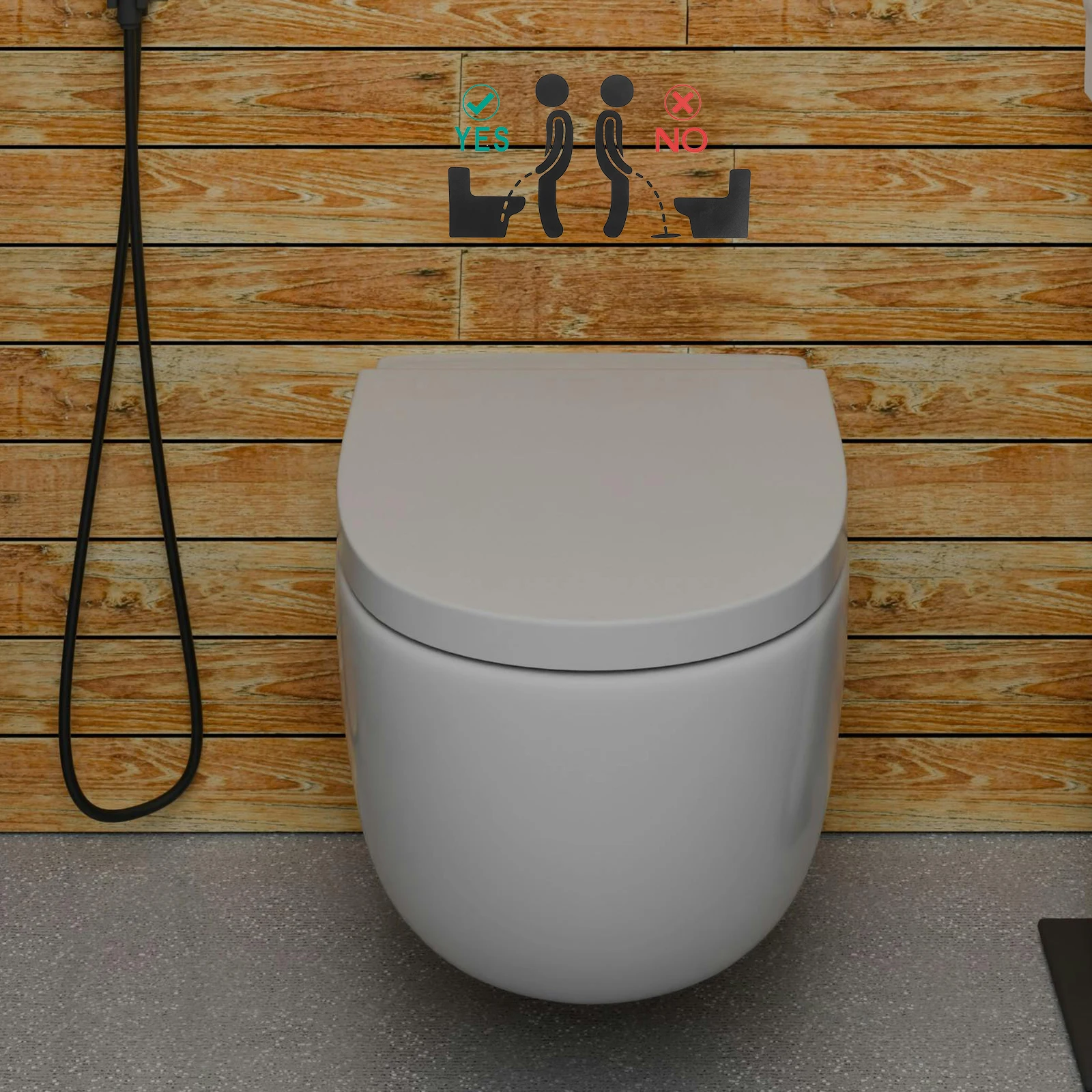

Creative Toilet Sticker Washroom Sign Urinal Target Pee Reminder Decal Public Restroom Stickers Bathroom Decoration Wall Art
